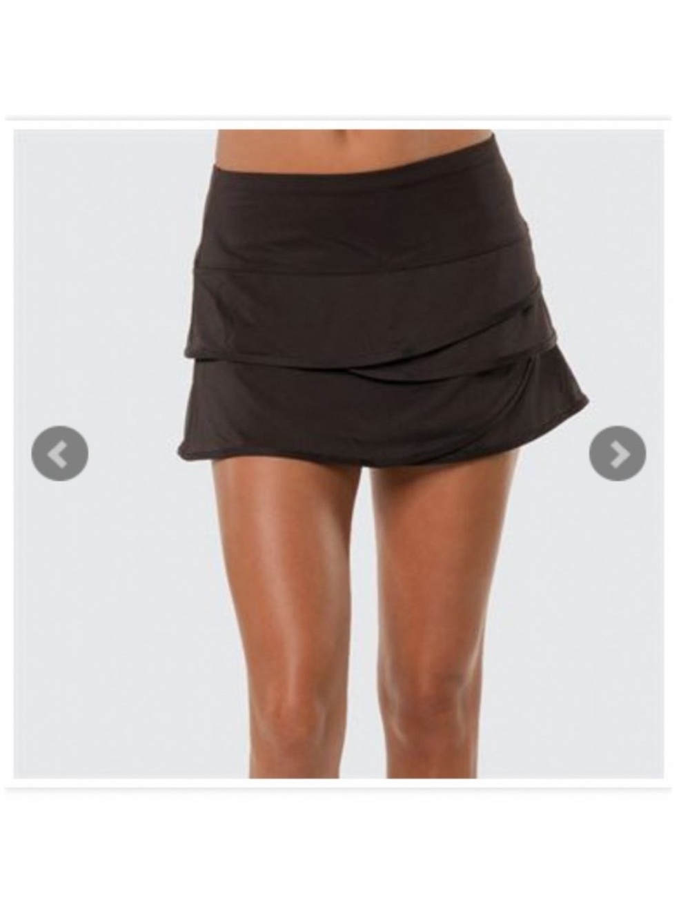 Lucky in Love Scalloped Skort Black Size S Small